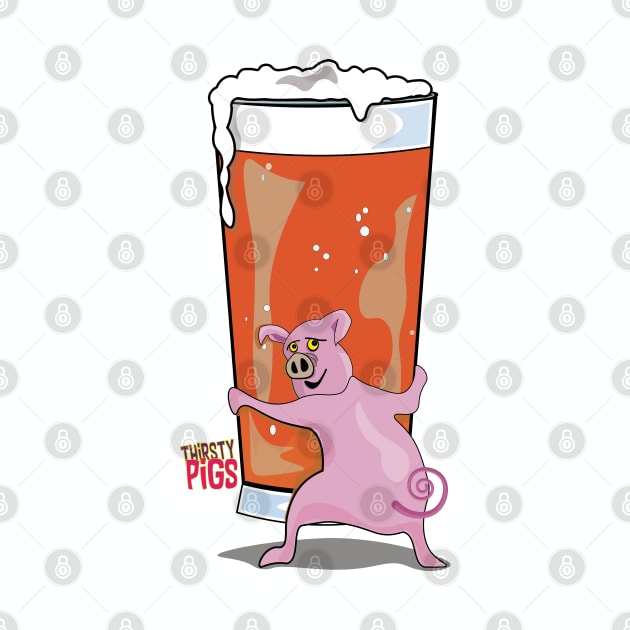 Beer Drinking Pig by ByersArtLab