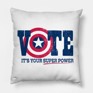 Vote: It's Your Superpower - Worn Pillow