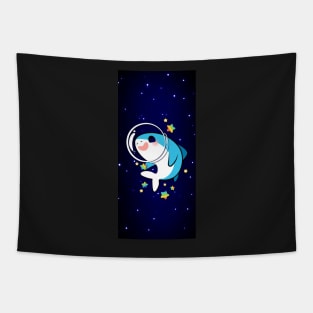 Space baby shark Tapestry