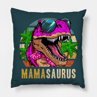 Mama Saurus Women Mother's Day T-Rex Dinosaur-Themed Party Pillow