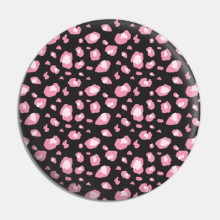 Leopard pink pattern. Vector design in pop art style. Pin