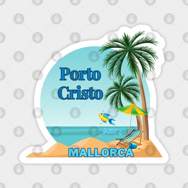 Porto Cristo, Mallorca Spain Magnet by Papilio Art