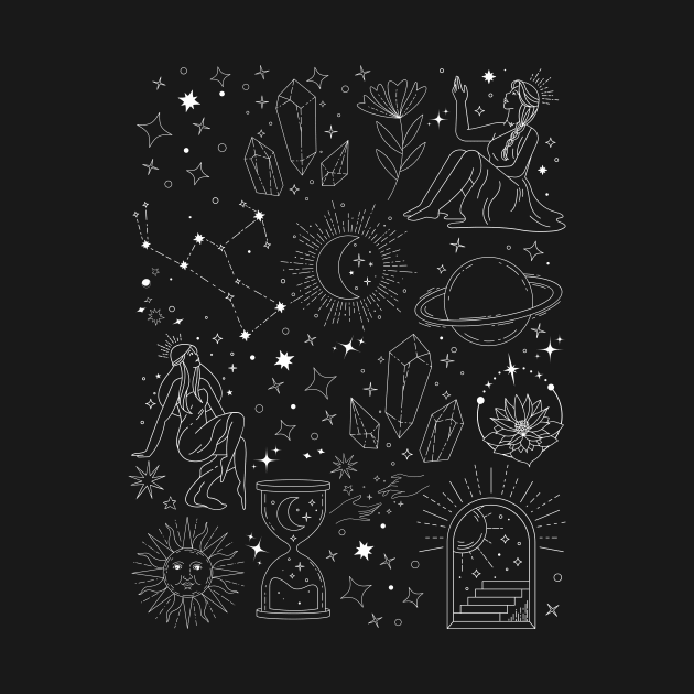 Universe pattern  black background by disturbingwonderland