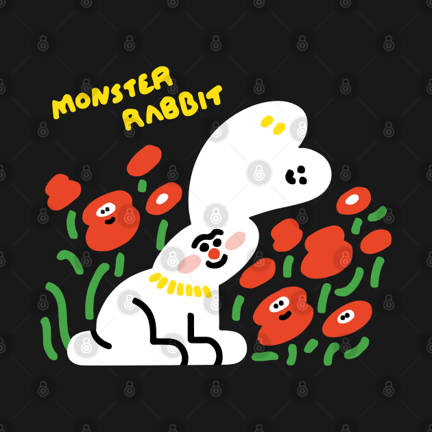 Monster Rabbit and Smile Flowers by Aiko Tsui