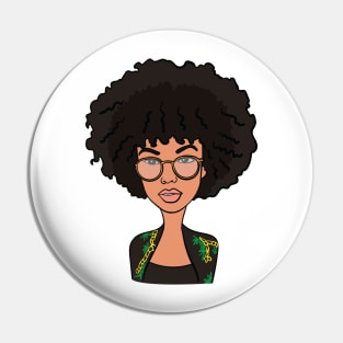 Nerdy Black Girl Pin