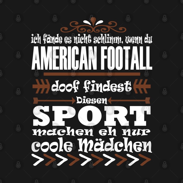 American Football Mädchen Sport Tackle Frau by FindYourFavouriteDesign