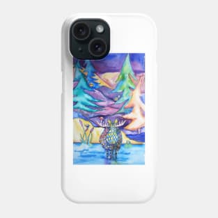 Moose Bath With Birds Phone Case