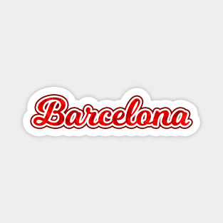 Barcelona - Red Design Magnet