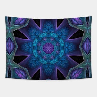 Fractal mandala Flower Tapestry