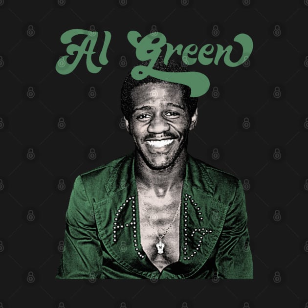 Al Green Retro 70s Style Fan Art Design by Kinanti art