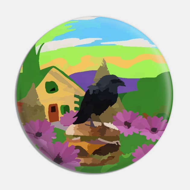 crow loves cheeseburger with flowers Pin by Catbrat