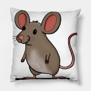 Cute Mouse Drawing Pillow