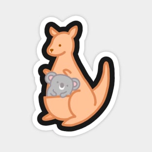 Cute Australian Kangaroo Koala Magnet