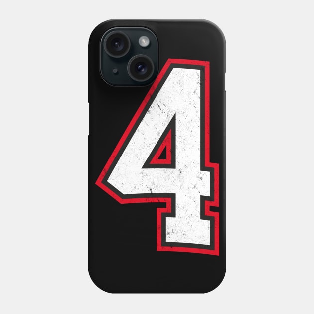 Number Four 4 Phone Case by cowyark rubbark