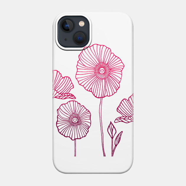 Poppies - Flower - Phone Case