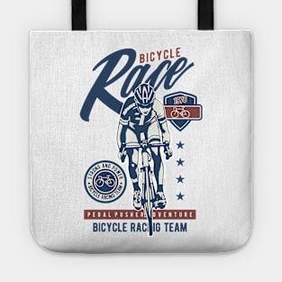 cycling racing bike tour bicyle race mountain road Tote