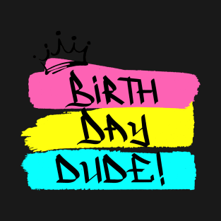 Birthday Dude Birthday Party For Men And Boys T-Shirt