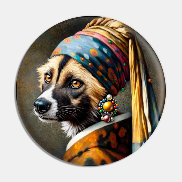 Wildlife Conservation - Pearl Earring African wild dog Meme Pin by Edd Paint Something