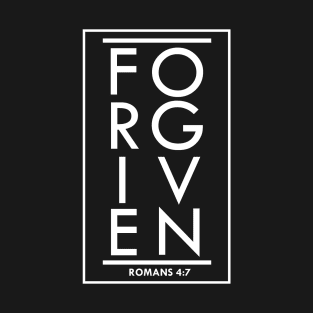 Forgiven 1 John 1:9 Bible Scripture Verse Christian T-Shirt