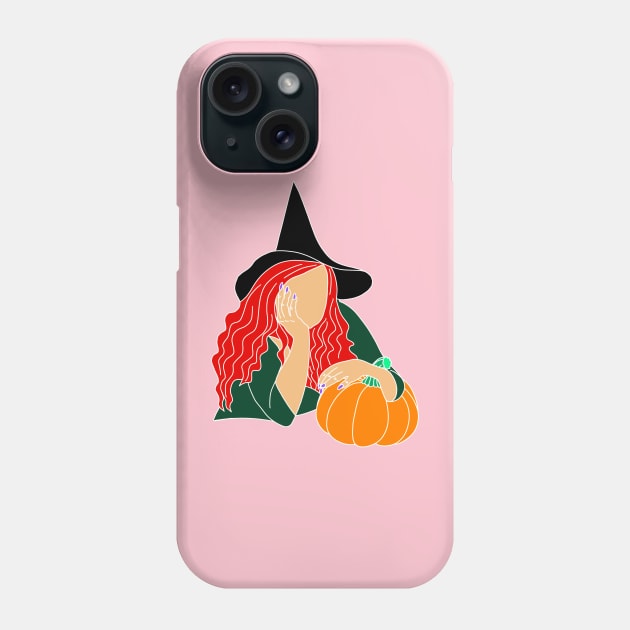 Witch pumpkin Phone Case by candelanieto