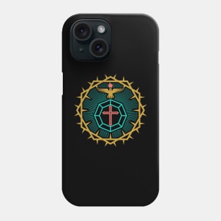 The cross is the diamond of God's love for man, the Dove is the power of the Holy Spirit and the crown of thorns Phone Case