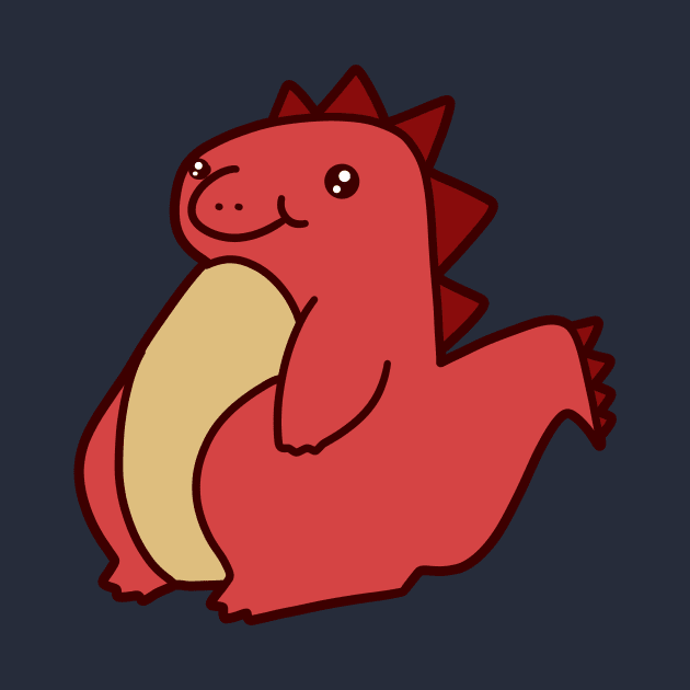 Cute Red Dinosaur by saradaboru