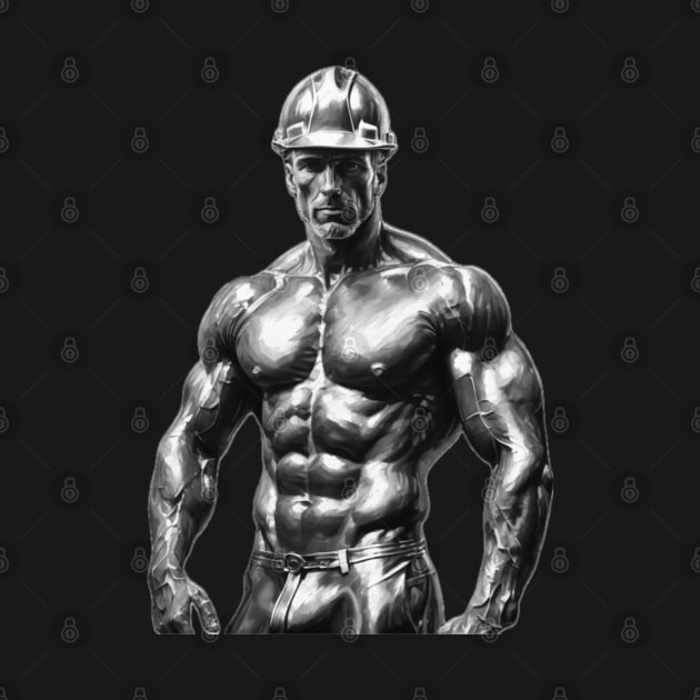 Muscular Hunk Wearing A Hard Hat by ToochArt