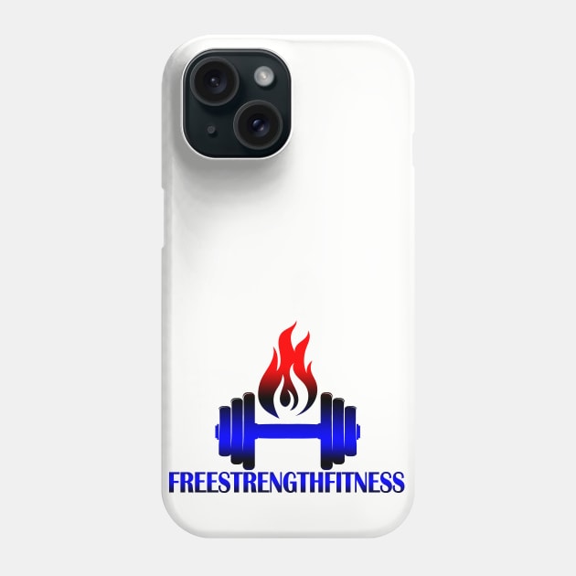 Free Strength Fitness Blue and Red Phone Case by Girona