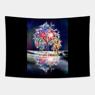 Colorful Tree in the Night Tapestry