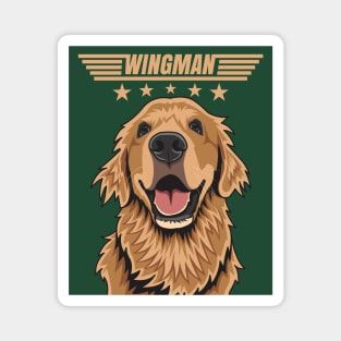 Golden Retriever Wingman Magnet