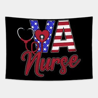 VA Nurse USA Flag 4th of July Tapestry