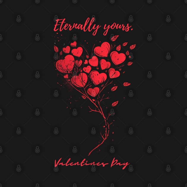 Eternally yours. A Valentines Day Celebration Quote With Heart-Shaped Baloon by DivShot 