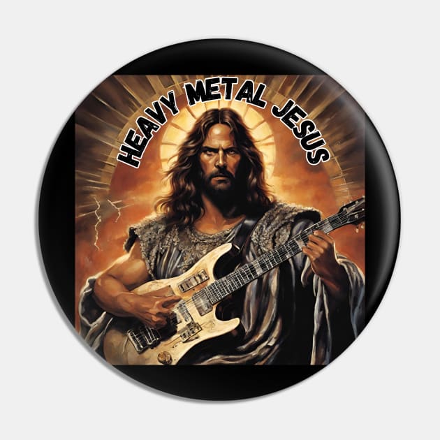 JESUS MEME - Heavy Metal Jesus Pin by Klau