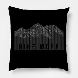 Hike More Mountains white Pillow