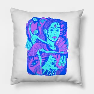 Blue Ballerina Pillow