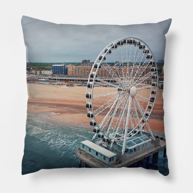 The Hague Ferris Wheel Pillow by psychoshadow