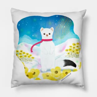 Arctic Wiesel Pillow