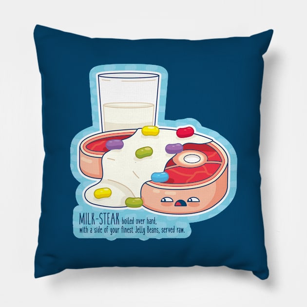 Milk Steak Pillow by Sam Potter Design