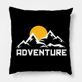 Adventure - White Font Pillow