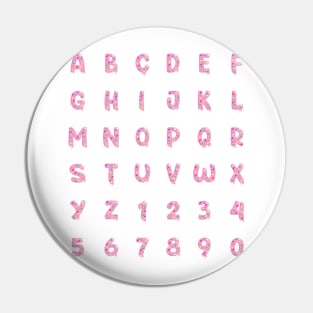 Sprinkles and pink icing alphabet sticker pack Pin