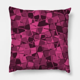 Grid Square Mosaic Pattern (Pink) Pillow