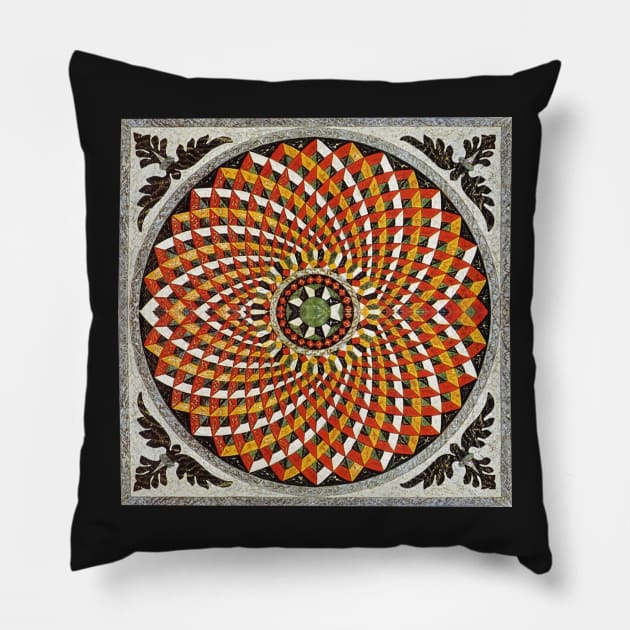 Byzantine Mosaic Design Pillow by ArtShare