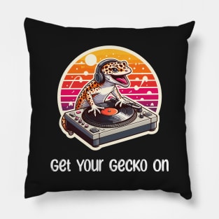 Leopard Gecko DJ Music Pillow