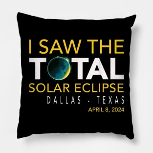 I saw the total eclipse at Dallas Texas Pillow