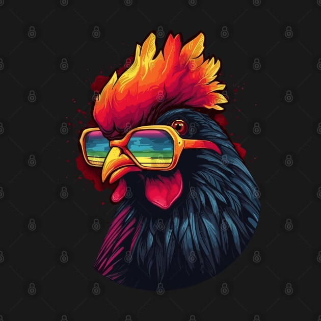 Pop Art Sunglasses Chicken Gifts Funny Chicken by KsuAnn