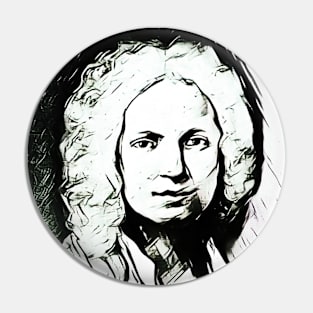 Antonio Vivaldi Black and White Portrait | Antonio Vivaldi Artwork 3 Pin