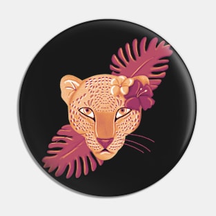 Vintage red jaguar Pin