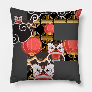 Alphabet in lion dance Pillow