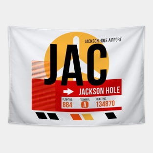 Jackson Hole (JAC) Airport // Sunset Baggage Tag Tapestry