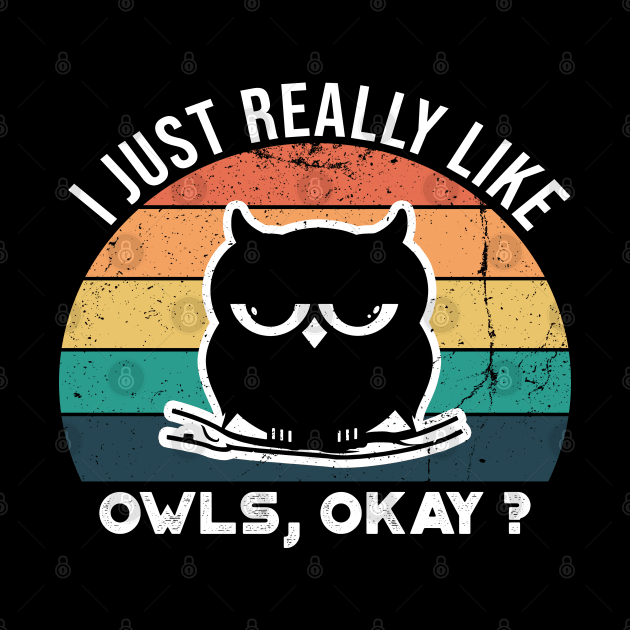 I Just Really Like Owls, OKay? by VanTees